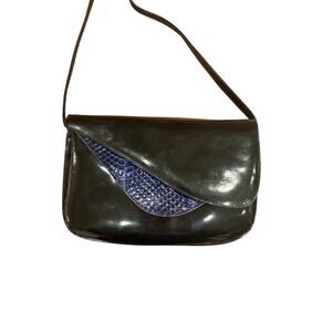 Salvatore Ferragamo 90s Patent Leather Handbag Vintage Unique